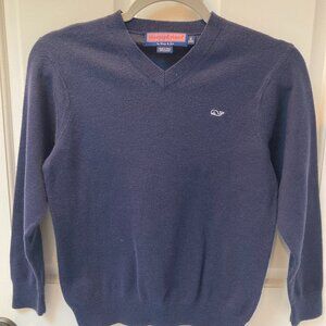 Vineyard Vines Navy Blue V-Neck Sweater Youth Medium